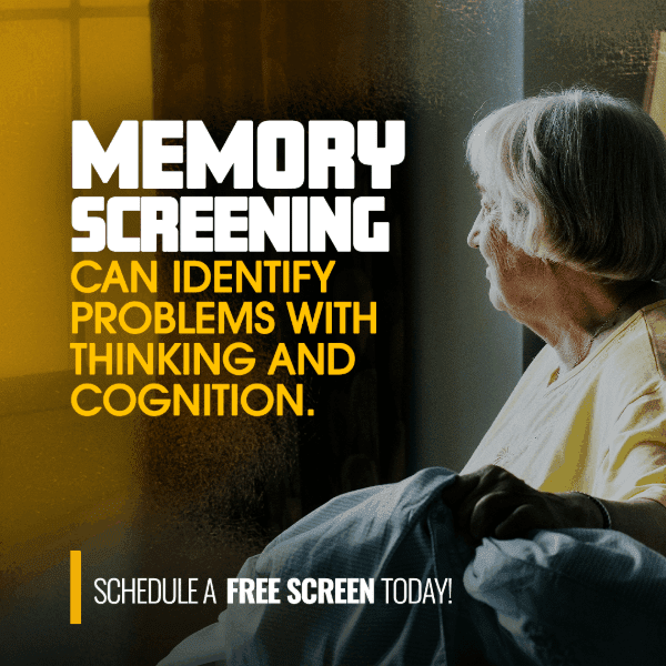 Memory screenings, early intervention, Alzheimer's disease research, older woman looking out.