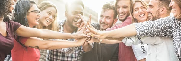 Diverse group of men and women